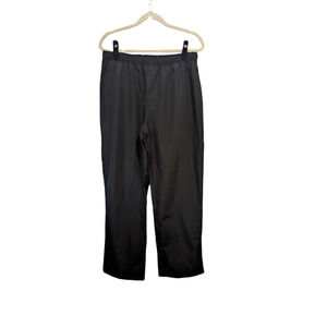 Port Authority Mens Black Drawstring Rain Pants Size M with Storage Bag